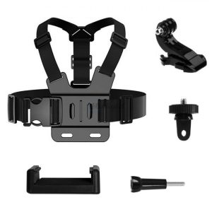 GoPro mellkaspánt 5in1 tartozékkészlet GoPro, DJI, Insta360, SJCam, Eken sportkamerákhoz (GoPro 5 az 1-ben mellkaspánt)