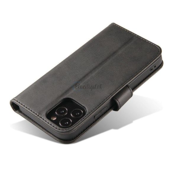 Mágneses tok elegáns tok borító telefontok egy patenttal és állvány funkcióval OnePlus Nord N20 5G fekete