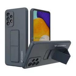   Wozinsky kitámasztható tok Rugalmas szilikon tok állvánnyal Samsung Galaxy A73 Kék kék