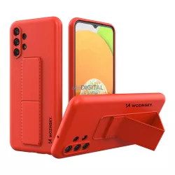   Wozinsky kitámasztható tok Rugalmas szilikon állvány tok Samsung Galaxy A13 5G Piros