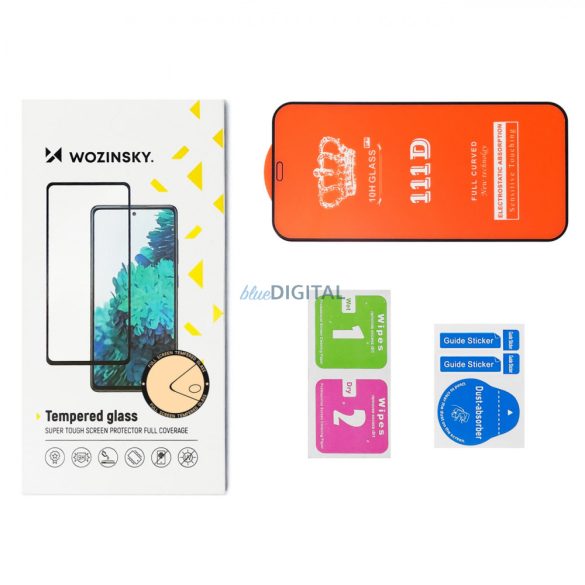 Wozinsky szuper tartós Full Glue edzett üveg teljes képernyő keret Case Friendly Motorola Moto G22 Fekete