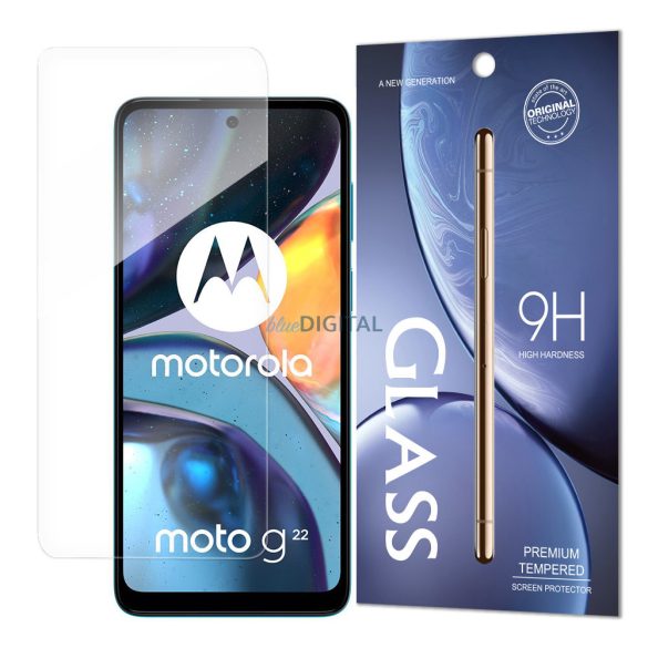 Edzett üveg 9H képernyővédő Motorola Moto G22 