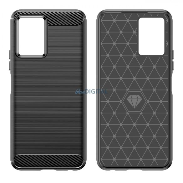 Carbon Case tok Vivo Y55 / Y33s / iQOO Z6 / iQOO U5 fekete