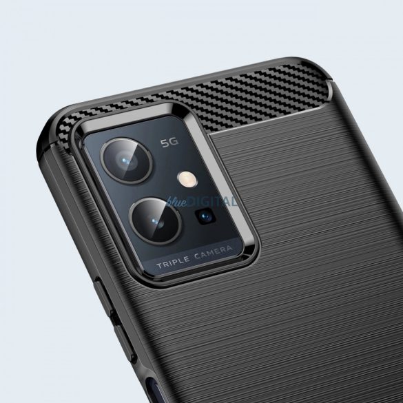 Carbon Case tok Vivo Y55 / Y33s / iQOO Z6 / iQOO U5 fekete