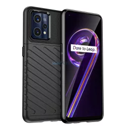   Thunder tok Rugalmas ütésálló borítás a Realme 9 Pro + (9 Pro Plus) készülékhez fekete