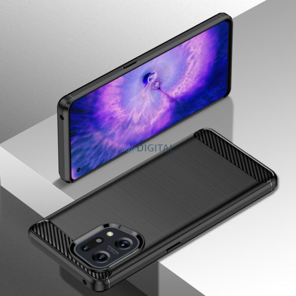 Carbon tok rugalmas tok Oppo Find X5 fekete