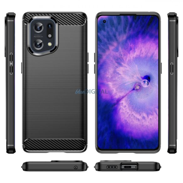 Carbon tok rugalmas tok Oppo Find X5 fekete