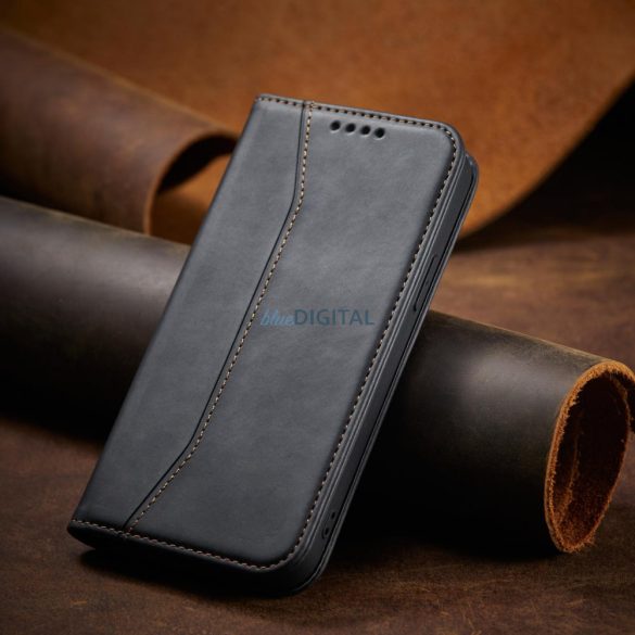 Magnet Fancy Case tok iPhone 12 Pro tok kártya pénztárca kártya állvány Fekete