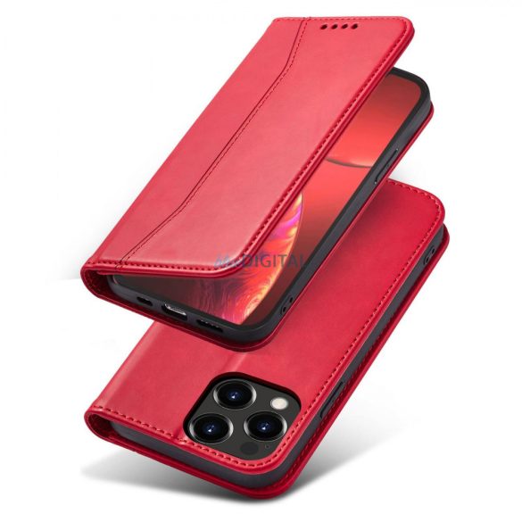 Magnet Fancy Case tok iPhone 13 Pro tok kártya tárca kártya Stand Red
