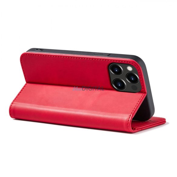 Magnet Fancy Case tok iPhone 13 Pro tok kártya tárca kártya Stand Red