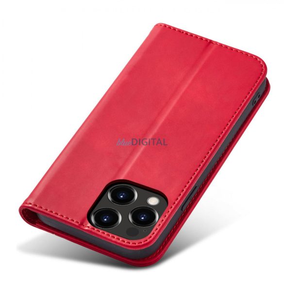 Magnet Fancy Case tok iPhone 13 Pro Max tok pénztárca kártyatartó piros