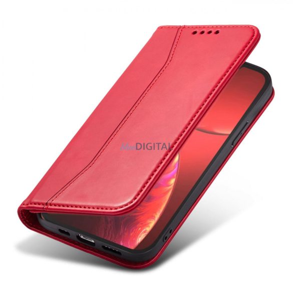 Magnet Fancy Case tok iPhone 13 Pro Max tok pénztárca kártyatartó piros