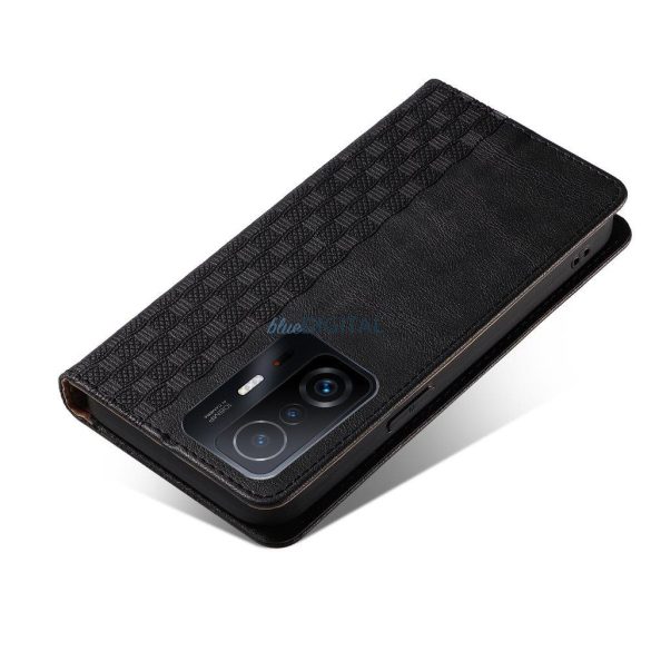 Mágneses tok pánttal Xiaomi Redmi Note 11 Pouch pénztárca + Mini Lanyard Pendant Fekete