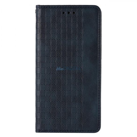Mágneses tok pánttal Samsung Galaxy S22 Ultra Pouch pénztárca + Mini Lanyard függő kék