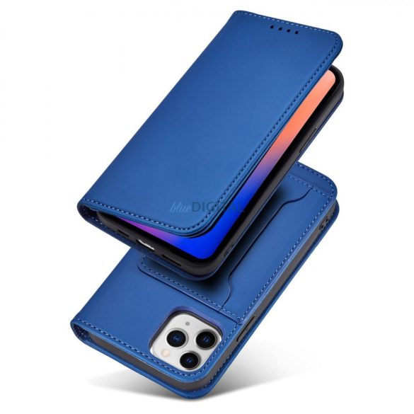 Magnet Card Case tok iPhone 12 tok kártya pénztárca kártya állvány kék