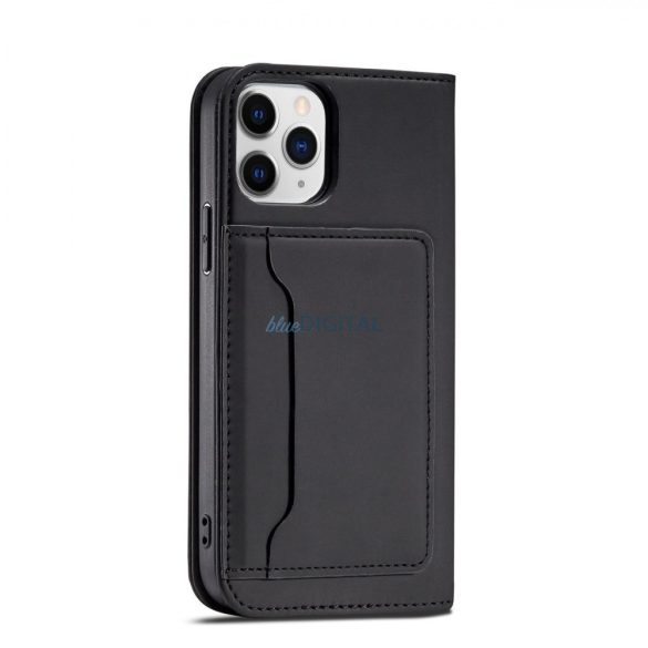 Magnet Card Case tok iPhone 12 Pro tok kártyatárca pénztárca kártyatartó fekete