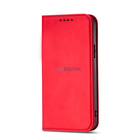 Magnet Card Case tok iPhone 12 Pro Max tok kártya tárca kártyatartó piros