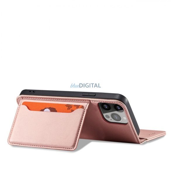 Magnet Card Case tok iPhone 13 tok kártya pénztárca kártya állvány rózsaszín