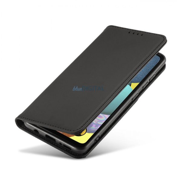 Magnet Card Case tok Samsung Galaxy A12 tok pénztárca kártyatartó fekete