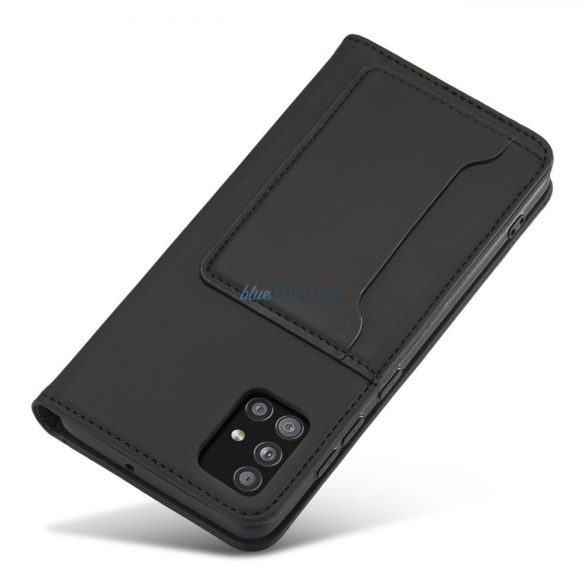 Magnet Card Case tok Xiaomi Redmi Note 11 tok Kártya Kártya tárca Kártyatartó Fekete