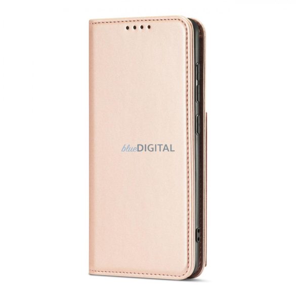 Magnet Card Case tok Xiaomi Redmi Note 11 Pro tok pénztárca kártya tartó kártya állvány rózsaszín