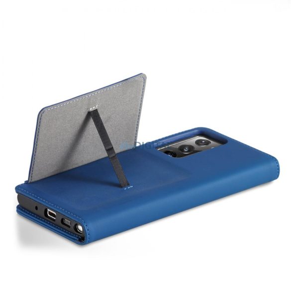 Magnet Card Case tok Samsung Galaxy S22 Ultra tok kártya tárca kártyatartó kék