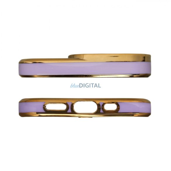 Divat tok Samsung Galaxy A12 5G arany tok gél borítás lila