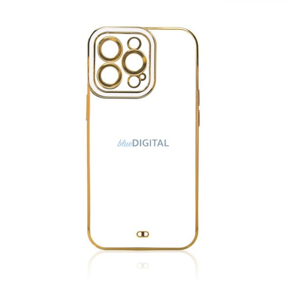 Divat tok Samsung Galaxy A12 5G arany tok zselés borítás fehér