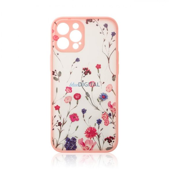 Design tok iPhone 12-hez virágos rózsaszín