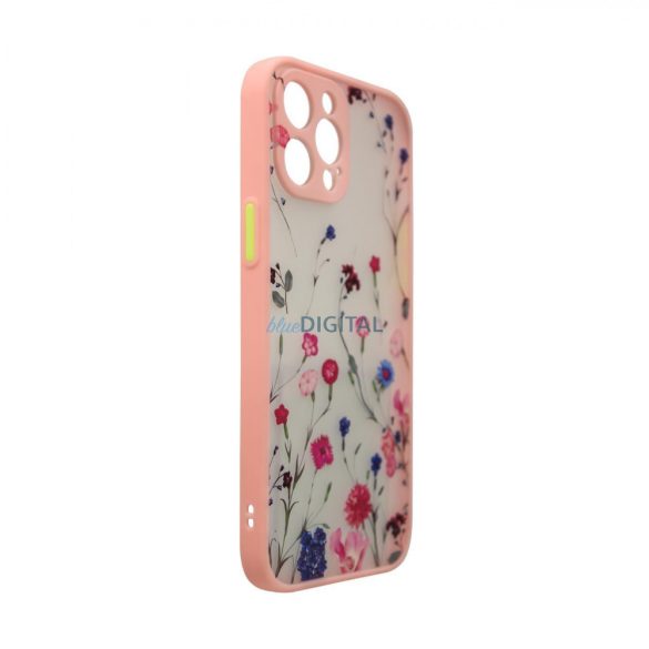 Design tok iPhone 12-hez virágos rózsaszín