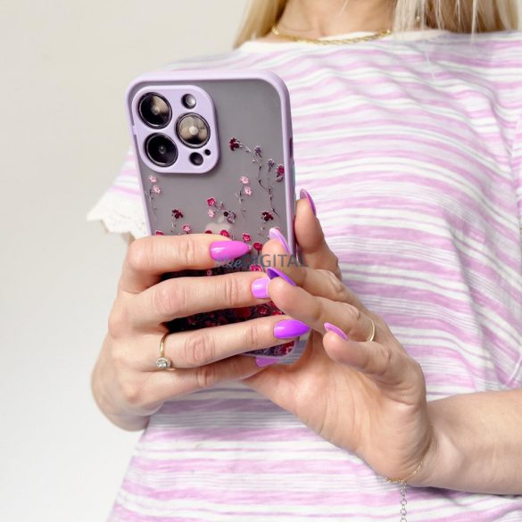 Design tok Samsung Galaxy A12 5G virágos rózsaszín tokhoz