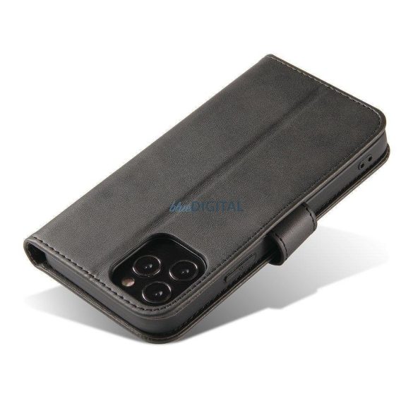 Mágneses tok elegáns tok borító telefontok egy patent és állvány funkcióval Samsung Galaxy M53 5G fekete
