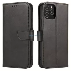   Mágneses tok elegáns tok egy patenttal és állvány funkcióval Oppo Find X5 Pro fekete