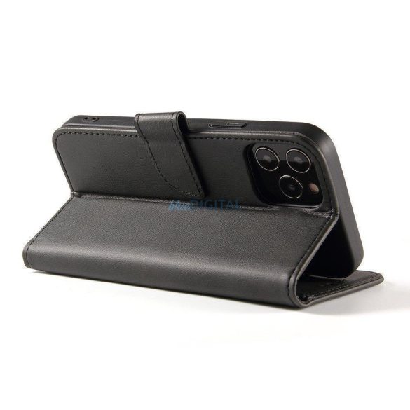 Mágneses tok elegáns tok borítóval, patenttal és állvány funkcióval Realme GT Neo 3 fekete
