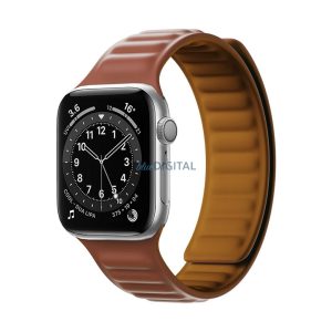 Mágneses szíj Watch 6/5/4/3/2 / SE (44mm / 42mm) mágneses szalag karkötő barna színben tok