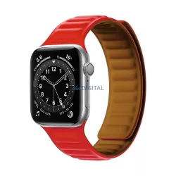   Mágneses szíj Watch 7 45mm mágneses csuklópánt karkötő Bangle piros tok