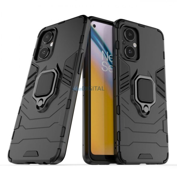 Ring Armor kemény hybrid tok + mágneses tartó OnePlus Nord N20 5G fekete