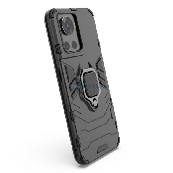 Ring Armor ütésálló hybrid tok + mágneses tartó OnePlus Ace fekete