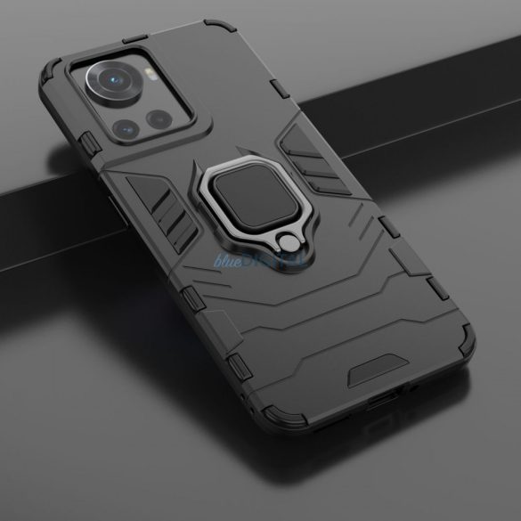 Ring Armor ütésálló hybrid tok + mágneses tartó OnePlus Ace fekete