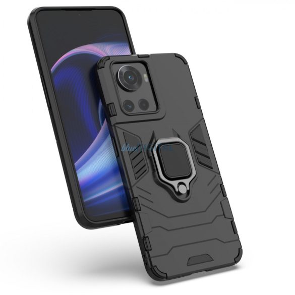 Ring Armor ütésálló hybrid tok + mágneses tartó OnePlus Ace fekete