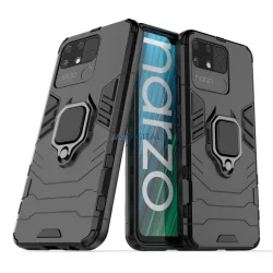   Ring Armor kemény hybrid tok + mágneses tartó Realme Narzo 50A fekete