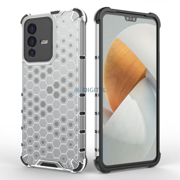 Honeycomb tok ütésálló tok gél Vivo V23 5G fekete