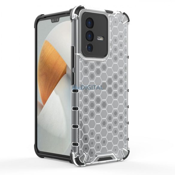 Honeycomb tok ütésálló tok gél Vivo V23 5G fekete