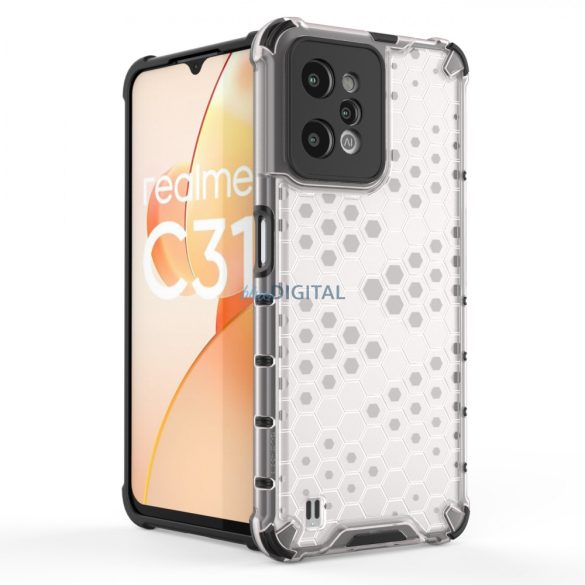 Honeycomb tok ütésálló borítás gél Realme C31 átlátszó