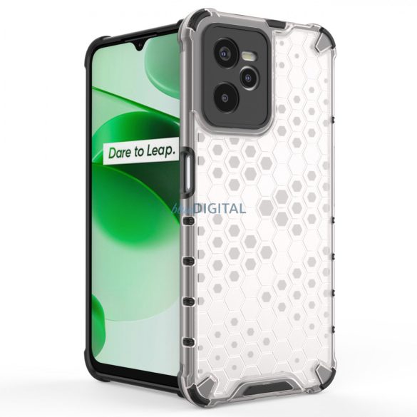 Honeycomb tok ütésálló borítás gél Realme C35 átlátszó