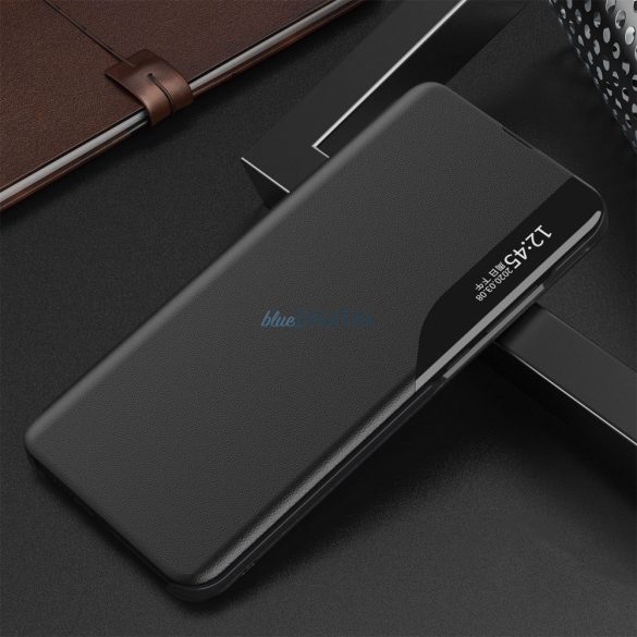 Eco Leather View tok Elegáns Flip tok Stand funkció Xiaomi Redmi Note 11 Pro 5G / 11 Pro Fekete fekete