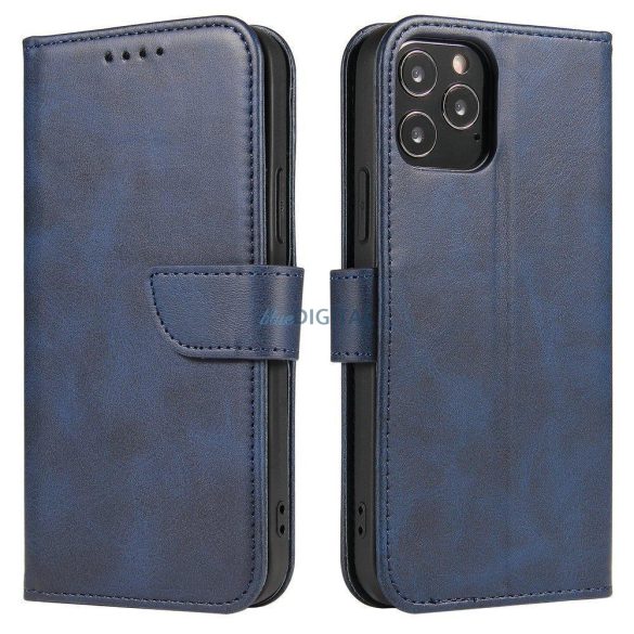 Mágneses tok Elegáns tok flip cover állvány funkcióval Xiaomi Redmi Note 11S / Note 11 kék