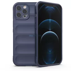   Magic Shield tok iPhone 12 Pro Max rugalmas páncélozott sötétkék borításhoz