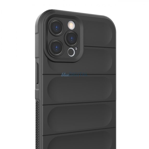Magic Shield tok iPhone 12 Pro Max rugalmas páncélozott sötétkék borításhoz