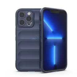   Magic Shield tok iPhone 13 Pro rugalmas páncélozott tok sötétkék